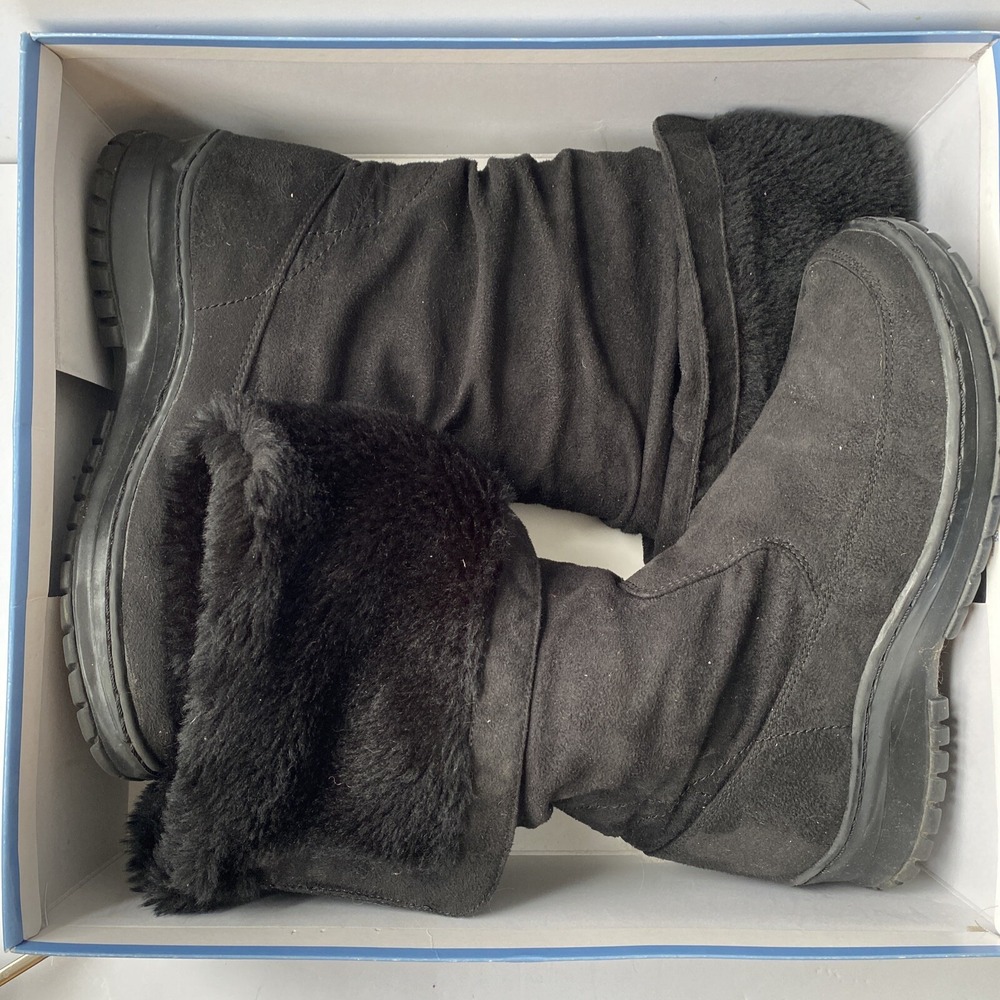 STO Susquehanna Trail Outfitters Montana Black Womens Sz 8M Boots Knee Pull On